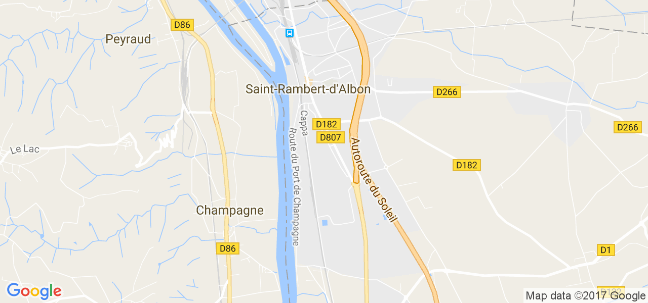 map de la ville de Saint-Rambert-d'Albon