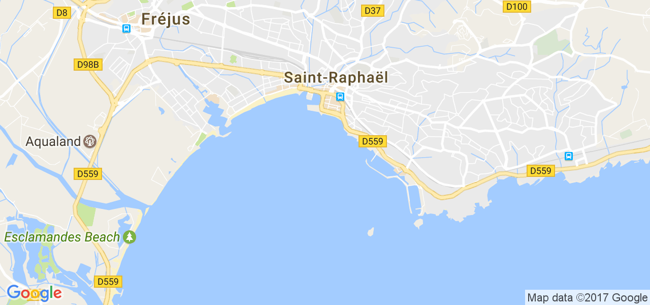 map de la ville de Saint-Raphaël