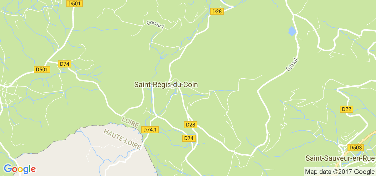 map de la ville de Saint-Régis-du-Coin