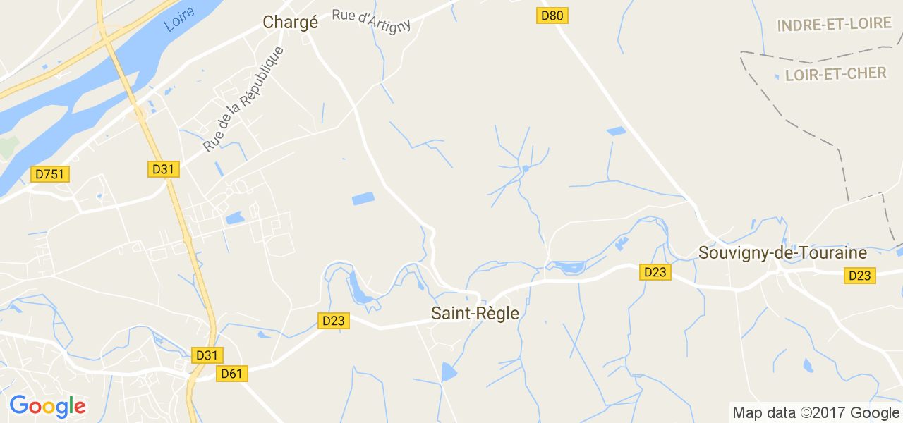 map de la ville de Saint-Règle