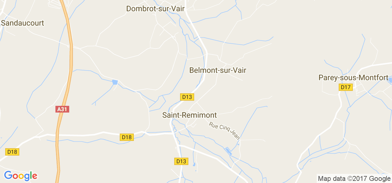 map de la ville de Saint-Remimont