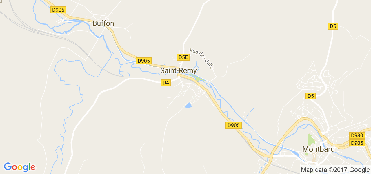 map de la ville de Saint-Rémy