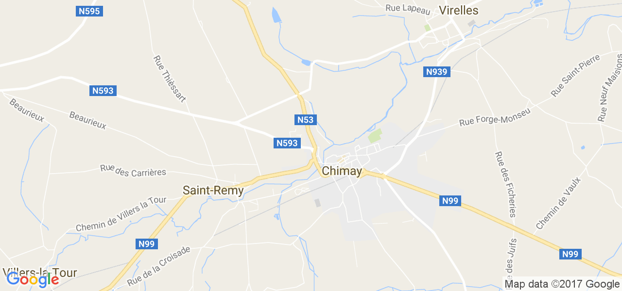 map de la ville de Saint-Remy