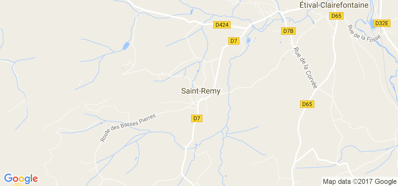 map de la ville de Saint-Rémy