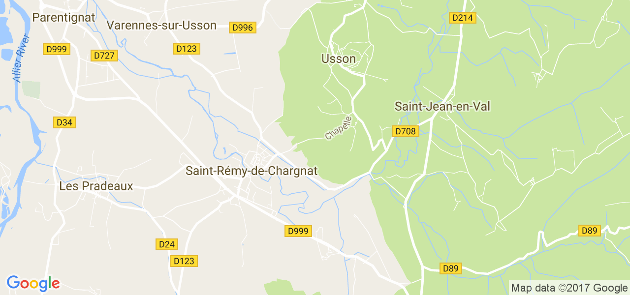 map de la ville de Saint-Rémy-de-Chargnat