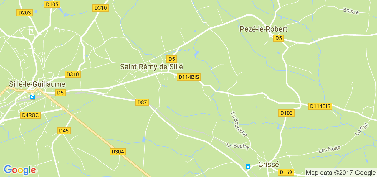 map de la ville de Saint-Rémy-de-Sillé