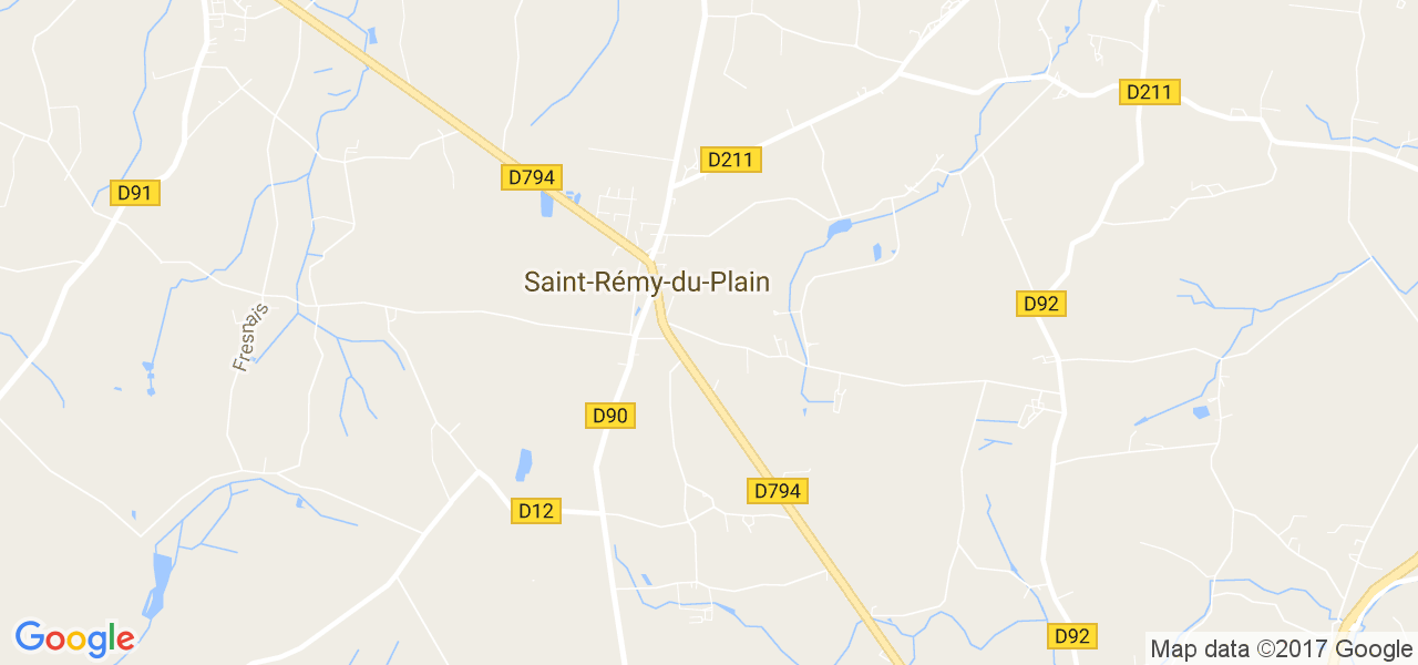 map de la ville de Saint-Rémy-du-Plain