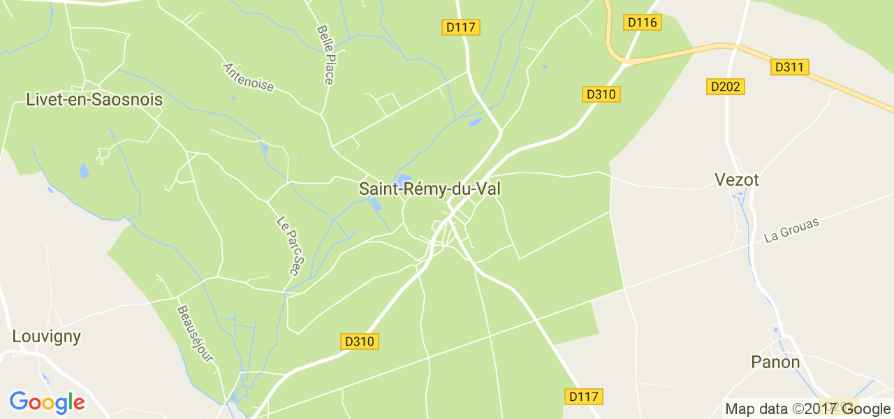 map de la ville de Saint-Rémy-du-Val