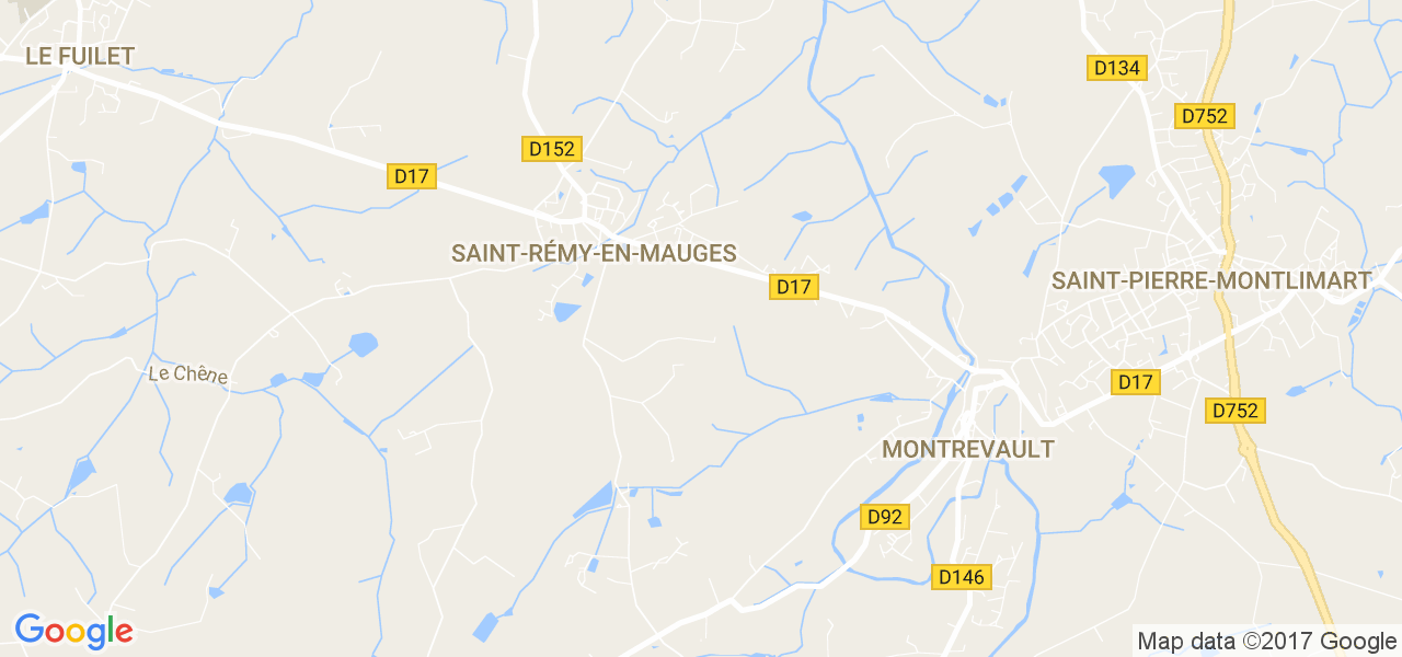 map de la ville de Saint-Rémy-en-Mauges