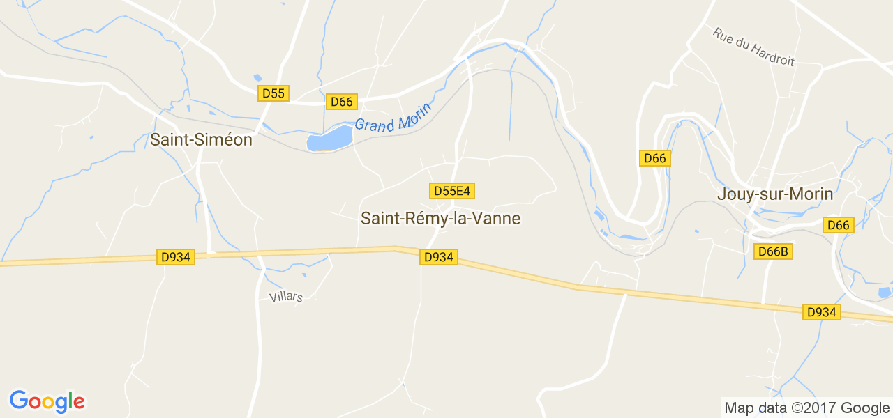 map de la ville de Saint-Rémy-la-Vanne