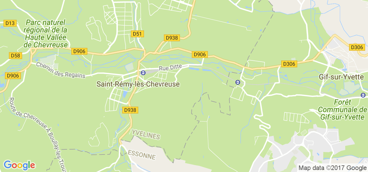 map de la ville de Saint-Rémy-lès-Chevreuse