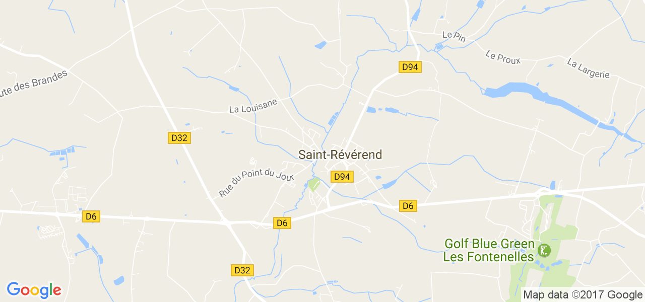 map de la ville de Saint-Révérend