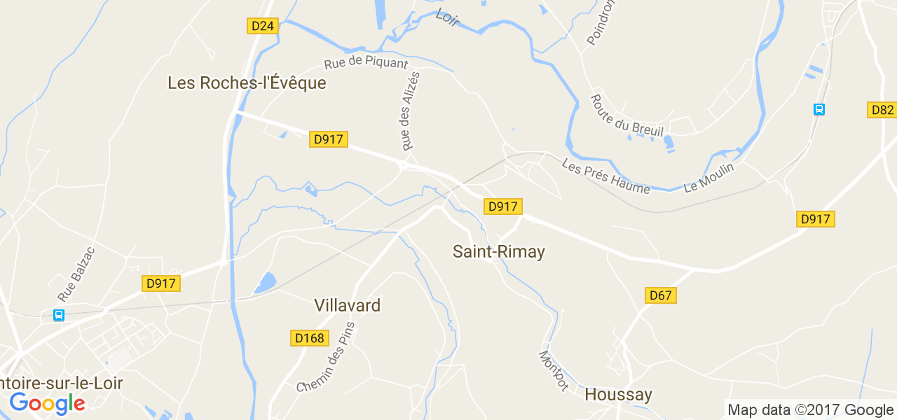 map de la ville de Saint-Rimay