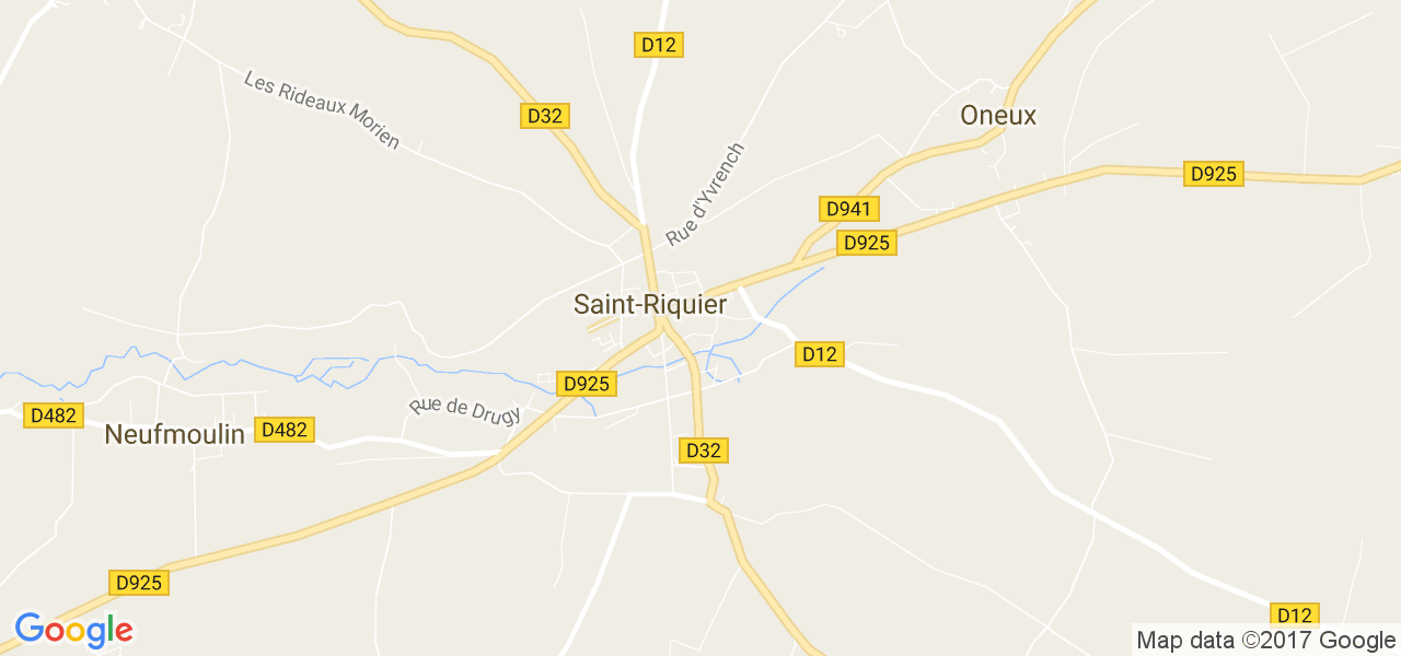 map de la ville de Saint-Riquier