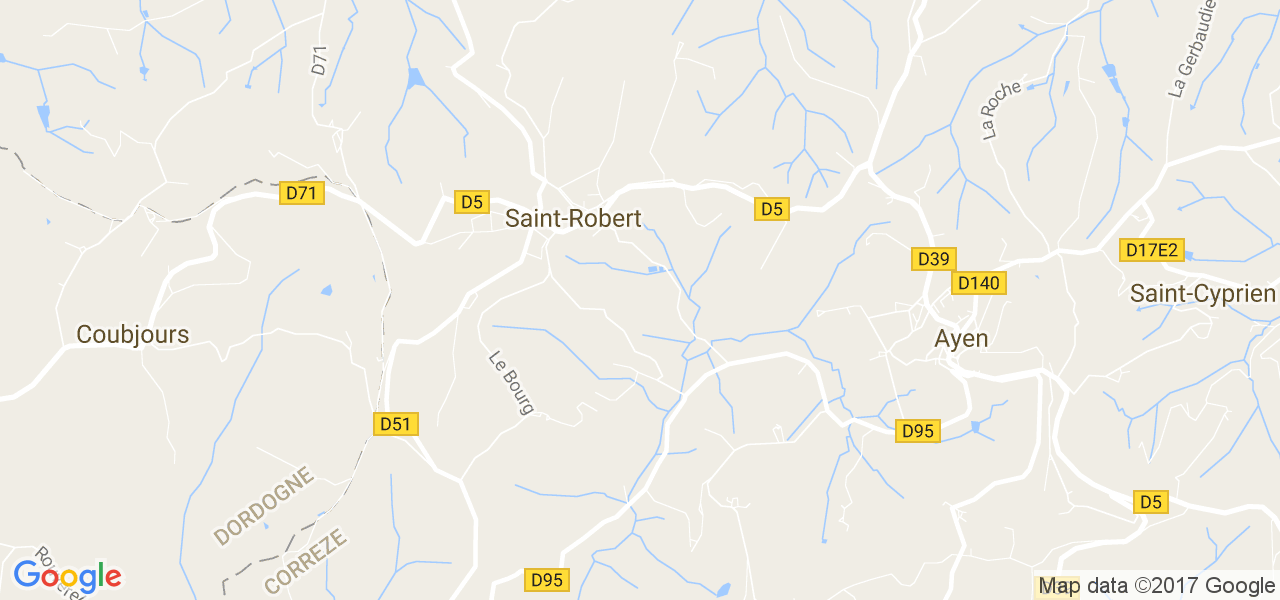 map de la ville de Saint-Robert