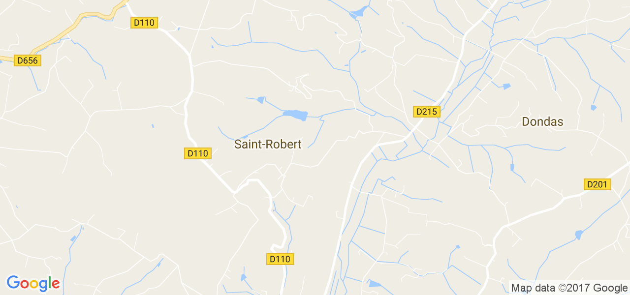 map de la ville de Saint-Robert