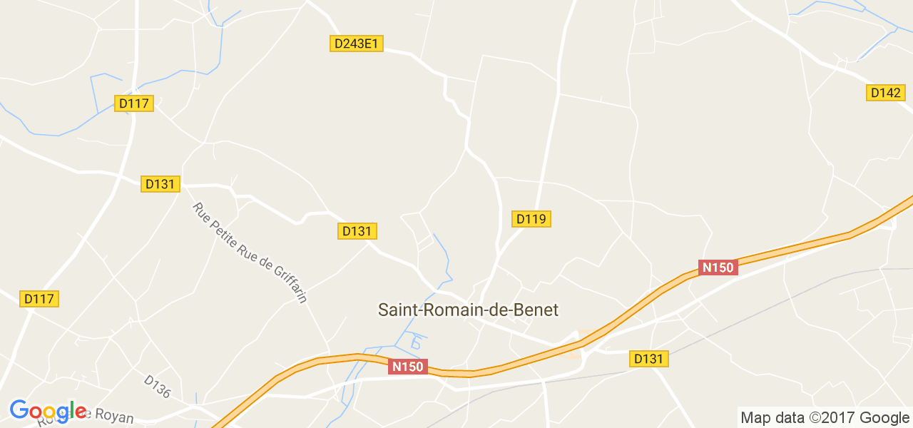 map de la ville de Saint-Romain-de-Benet