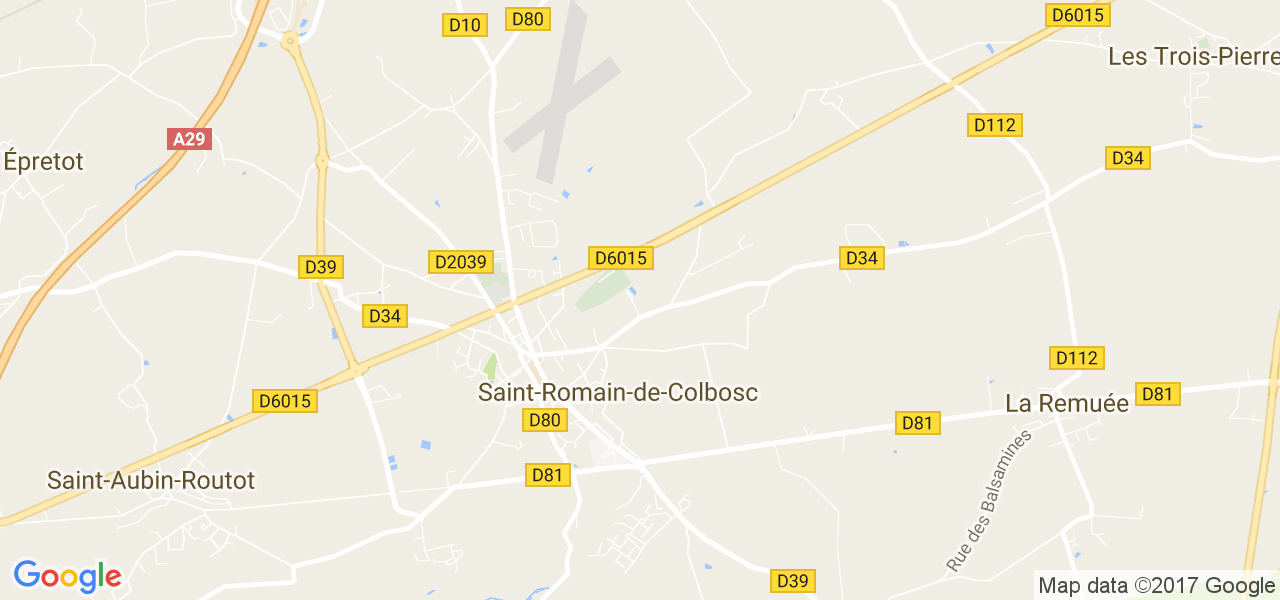 map de la ville de Saint-Romain-de-Colbosc