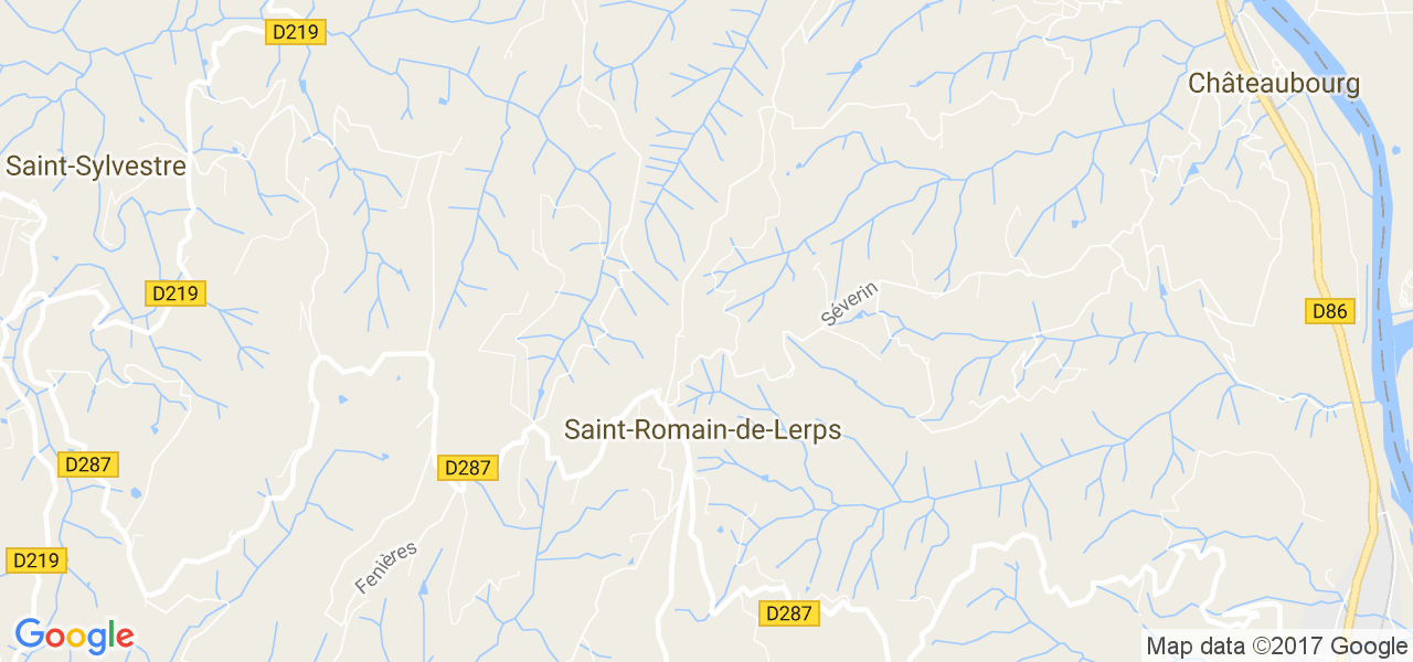 map de la ville de Saint-Romain-de-Lerps