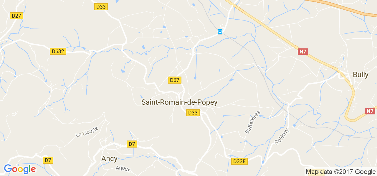 map de la ville de Saint-Romain-de-Popey