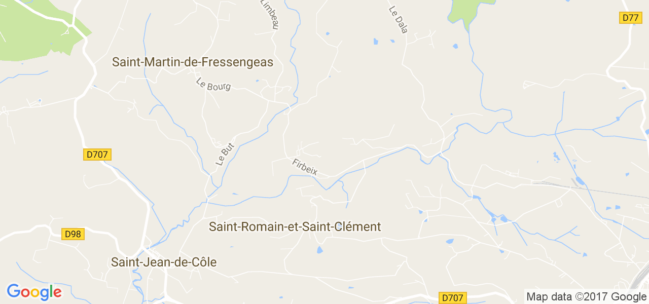 map de la ville de Saint-Romain-et-Saint-Clément