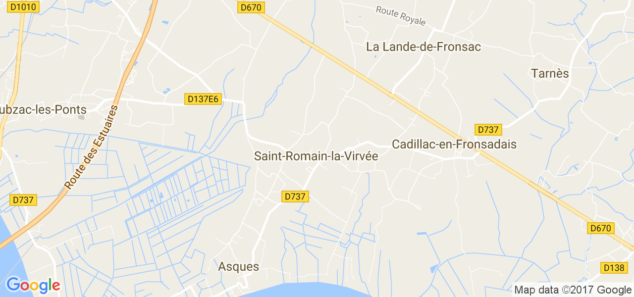 map de la ville de Saint-Romain-la-Virvée