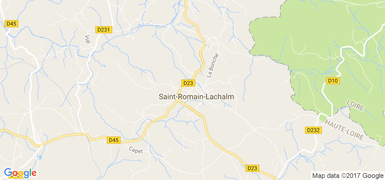 map de la ville de Saint-Romain-Lachalm