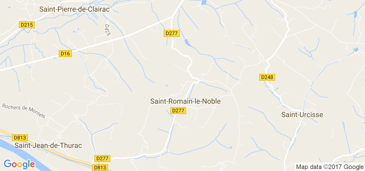 map de la ville de Saint-Romain-le-Noble