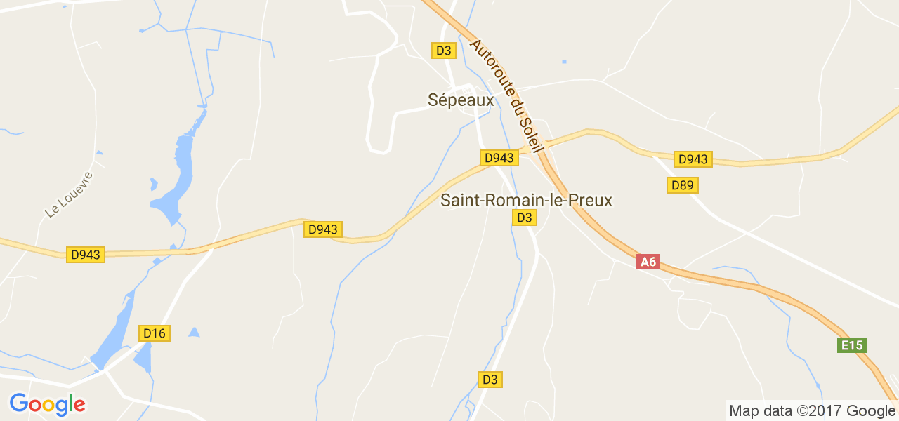 map de la ville de Saint-Romain-le-Preux