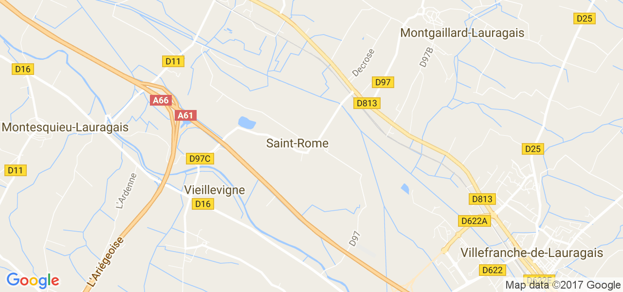 map de la ville de Saint-Rome