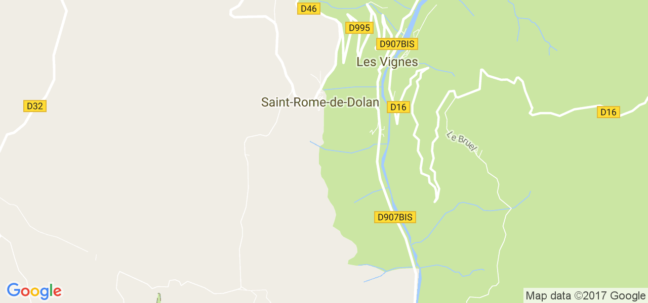 map de la ville de Saint-Rome-de-Dolan