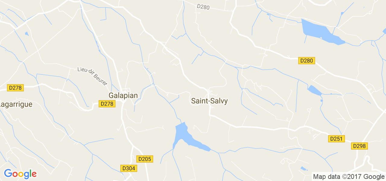 map de la ville de Saint-Salvy