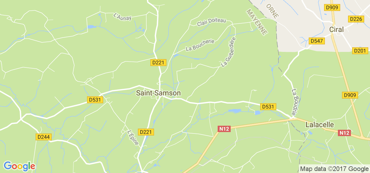 map de la ville de Saint-Samson