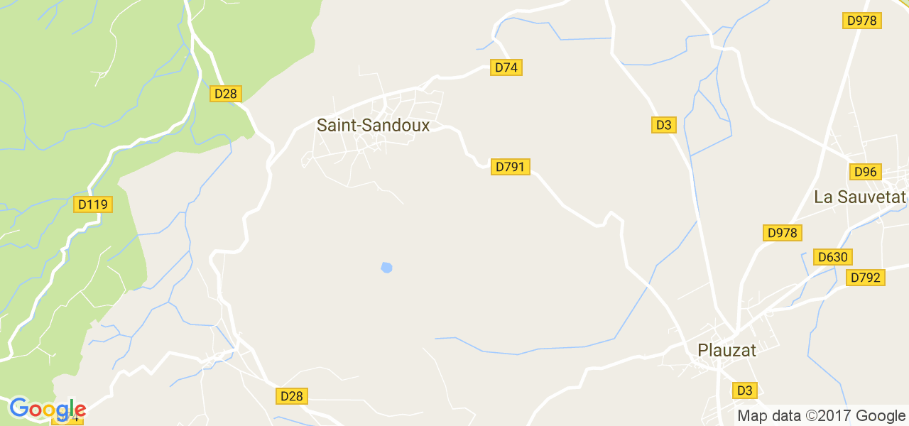 map de la ville de Saint-Sandoux