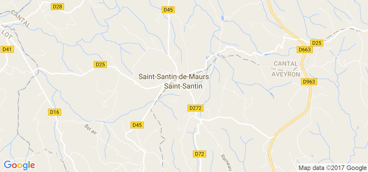 map de la ville de Saint-Santin