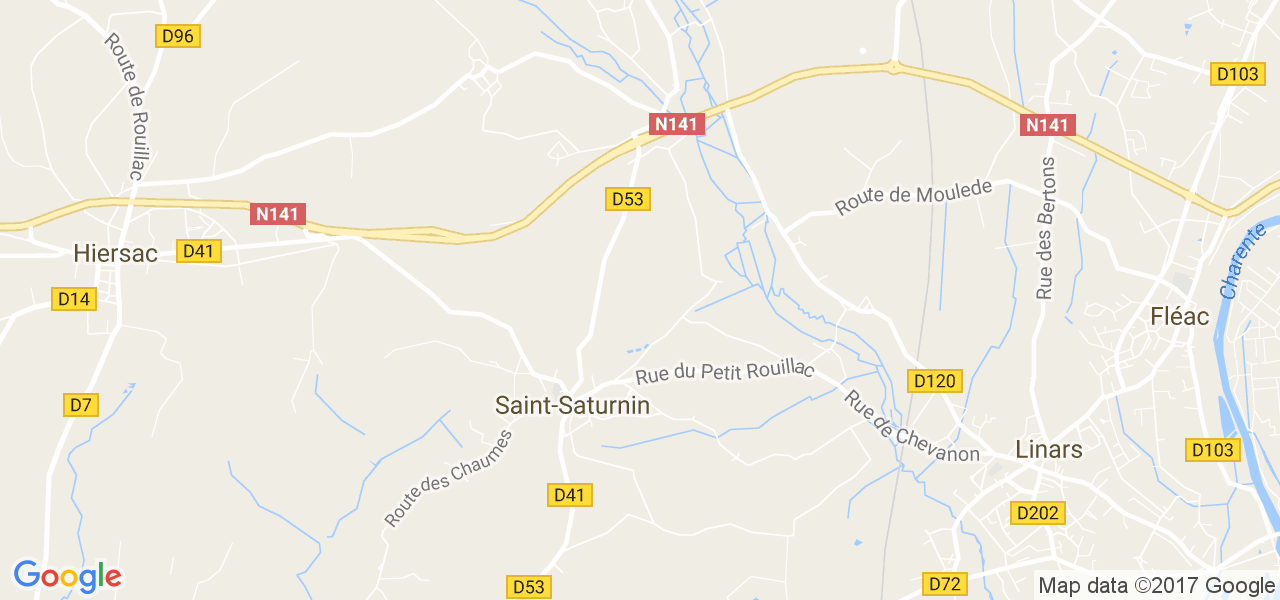 map de la ville de Saint-Saturnin