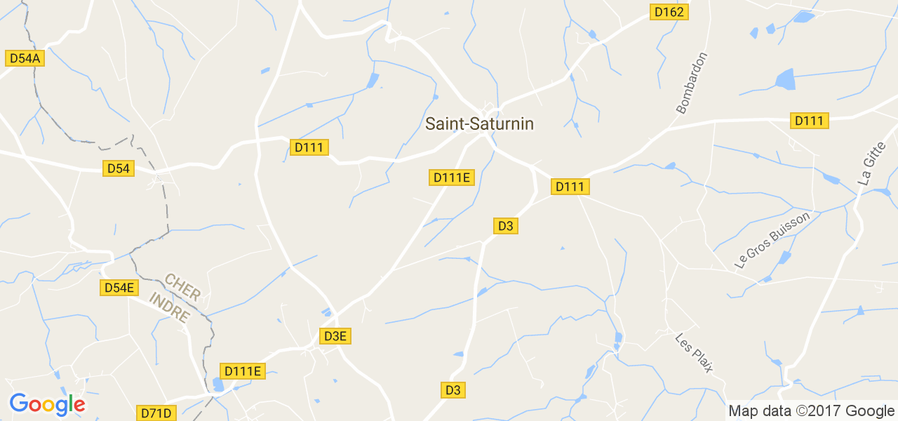 map de la ville de Saint-Saturnin