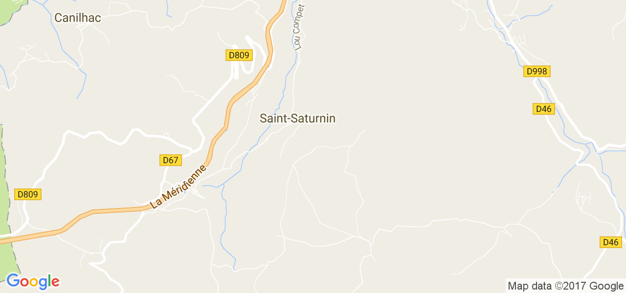 map de la ville de Saint-Saturnin