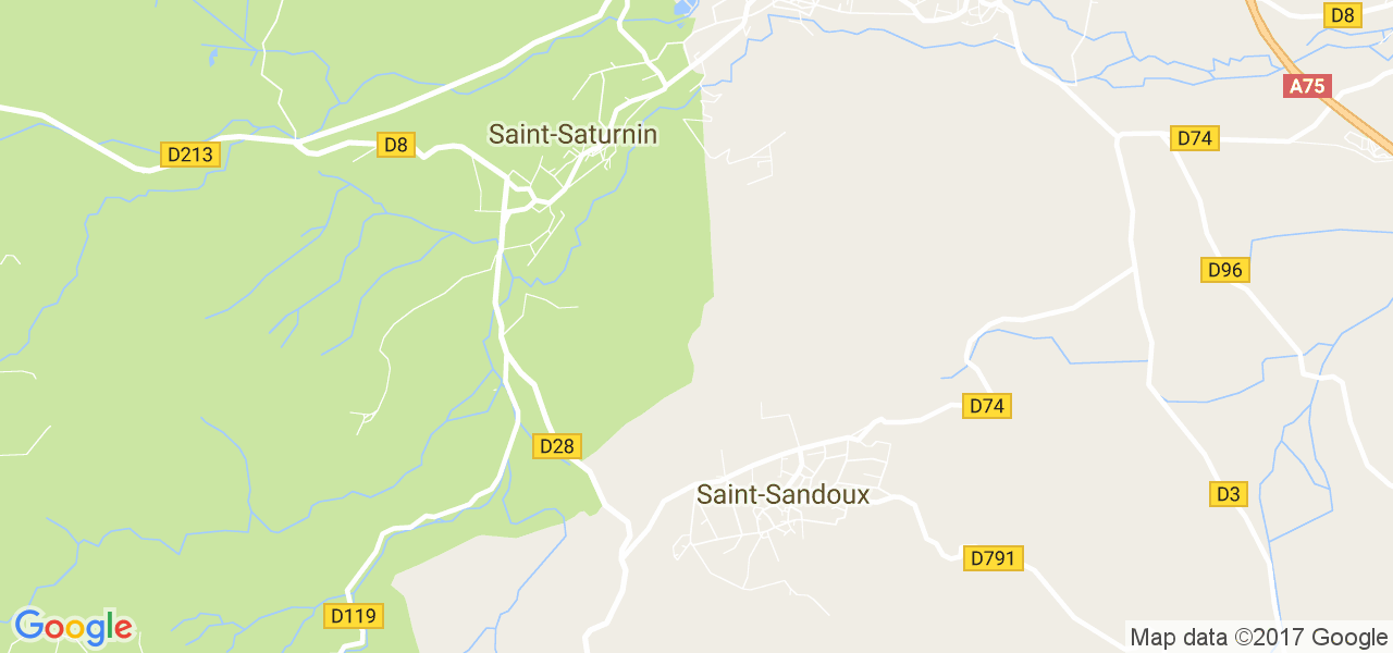 map de la ville de Saint-Saturnin