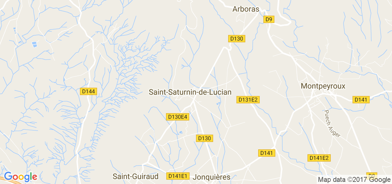 map de la ville de Saint-Saturnin-de-Lucian