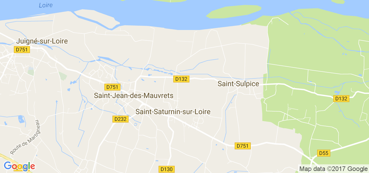 map de la ville de Saint-Saturnin-sur-Loire