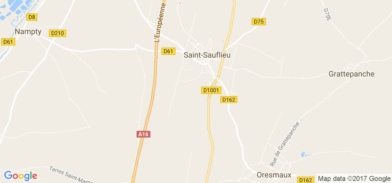 map de la ville de Saint-Sauflieu