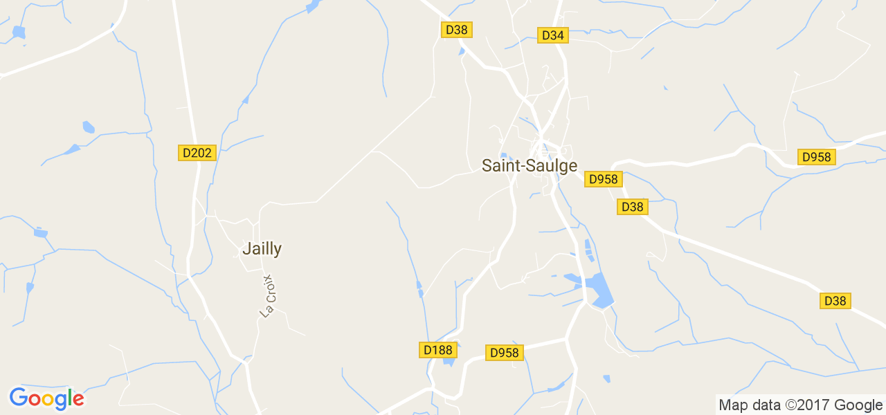 map de la ville de Saint-Saulge