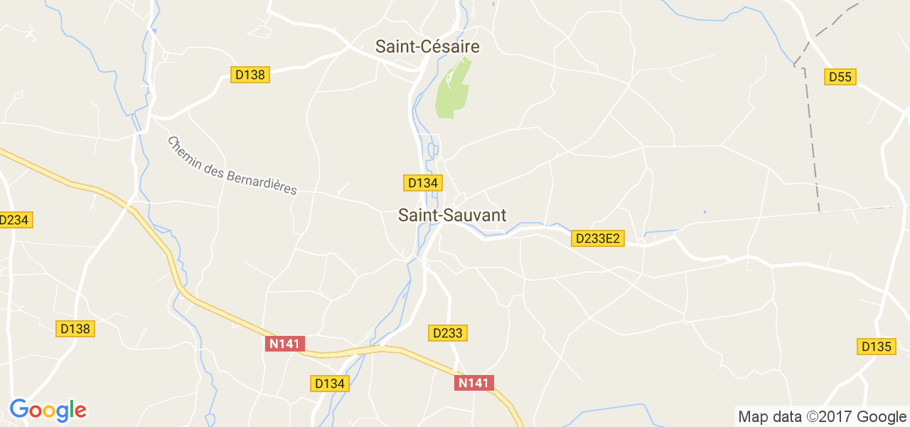 map de la ville de Saint-Sauvant