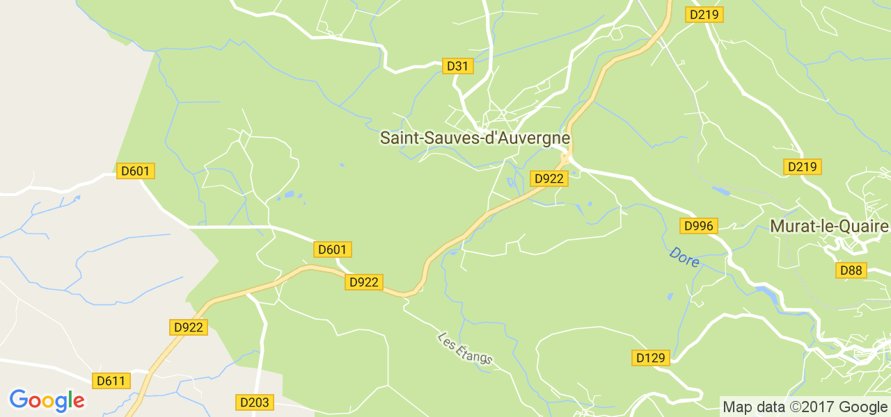 map de la ville de Saint-Sauves-d'Auvergne