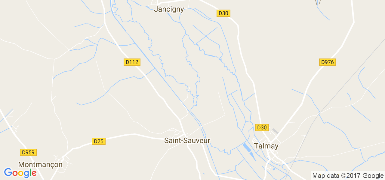 map de la ville de Saint-Sauveur