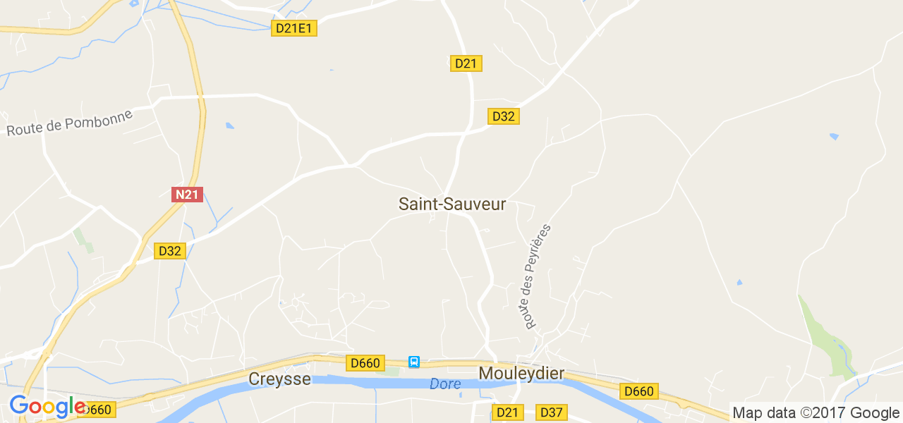 map de la ville de Saint-Sauveur