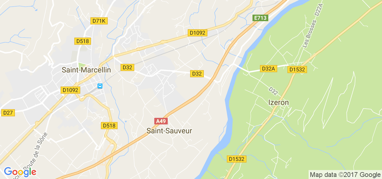 map de la ville de Saint-Sauveur