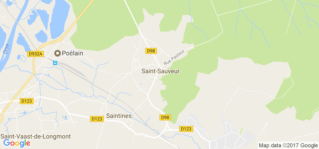 map de la ville de Saint-Sauveur