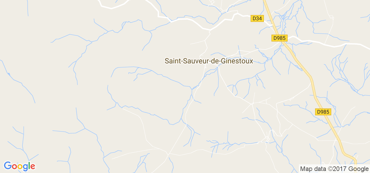 map de la ville de Saint-Sauveur-de-Ginestoux